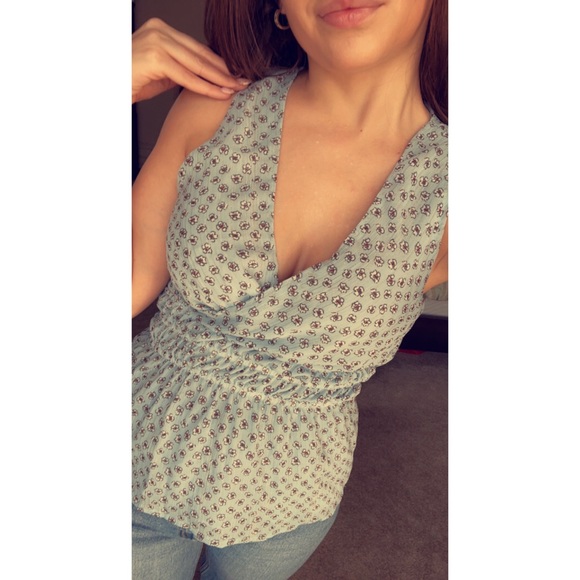 Blue Floral Tank - Picture 1 of 6